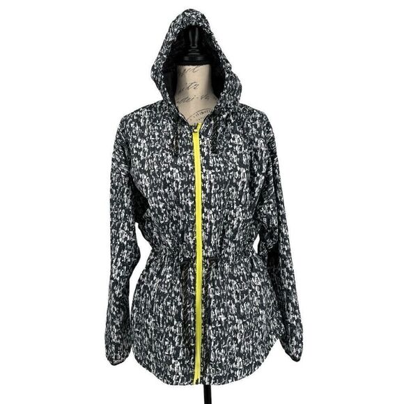 Fabletics Siena Windbreaker Tonal Confetti Print/Firefly Medium - Picture 1 of 13